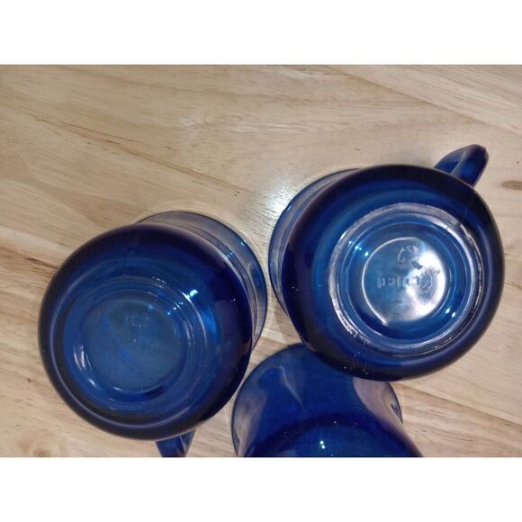 Vintage Forte Crisa cobalt blue mugs. Made in Mexico. set of 3 - Picture 6 of 8